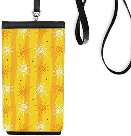 Слънцето Съншайн Ръчно Рисувани Река Телефона В Чантата Си Портфейл Окачен Мобилен Калъф Черен Джоба