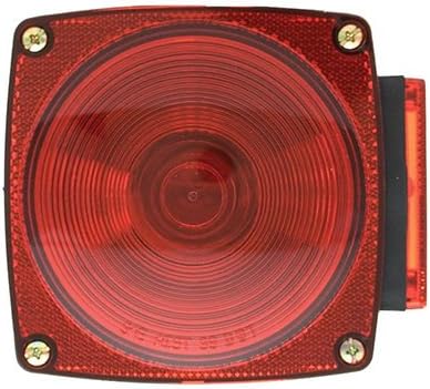 Uriah Products UL440011 4-1/2 Квадратна Червена Сигнална лампа с осветление регистрационен номер (лявата страна)
