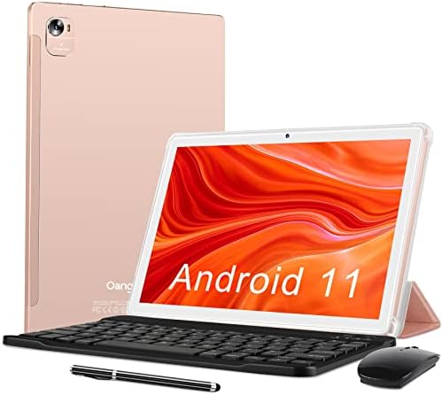 Таблет Oangcc Android 11 10-инчов таблет 2 в 1, 4 GB оперативна памет, 64 GB ROM (МАКСИМУМ 128 Gb), Двухкамерный Компютър, Таблет и КОМПЮТЪР