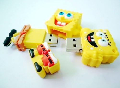 4 GB класната жълта USB-стик в стил Гъба Боб