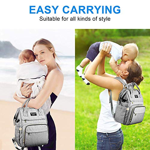 Раница-чанта за памперси Mokaloo, Голяма детска чанта, Многофункционална раница за пътуване, Водоустойчива чанта за памперси за бременни,