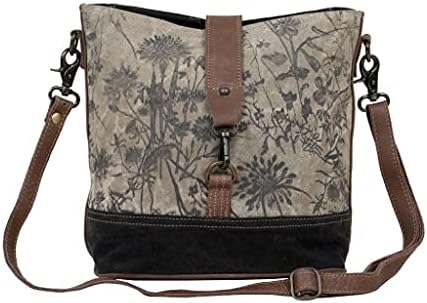 Myra Bag дамски Елегантен Чанта През рамо от Рециклирана Платно и кожата S-2663