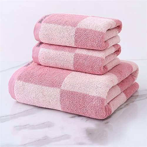 Памучни кърпи QUUL, Цветно кърпи за баня, гъст Кърпа за възрастни, плюс хавлиена Кърпа, Мека кърпи за баня, костюм (Цвят: 3 бр., размер: