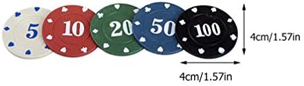 Комплекти магнитни Играчки чипове за покер Toyvian - 100ШТ Пластмасови Чипове за Преброяване на броя на Чипове за Mahjong Подпори Cdr