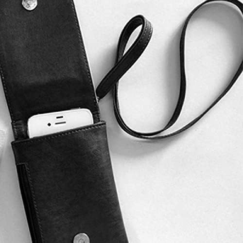 Черен Памук Персонализирани Жест Телефон В Чантата Си Портфейл Окачен Мобилен Калъф Черен Джоба