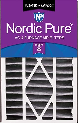 Преносим въздушен филтър за печки ac Nordic Pure 16x25x5 MERV 8 Plus Carbon Air Bear, 1 опаковка