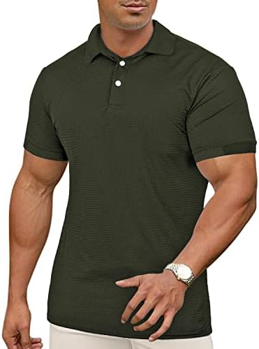 Мъжки Ризи Поло KAWATA Muscle Dry Fit С Къс ръкав, Стрейчевые Тениски Slim Fit, Тренировочная Риза за Голф