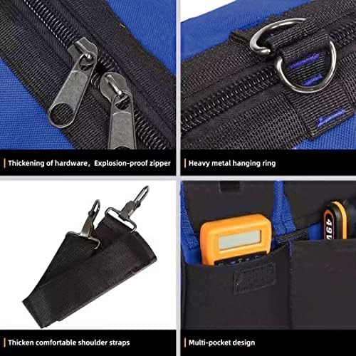 20-инчов Сверхпрочная чанта за инструменти FASTECH с широко гърло за съхранение, Носене и Организатор, Чанта за инструменти за мъже /