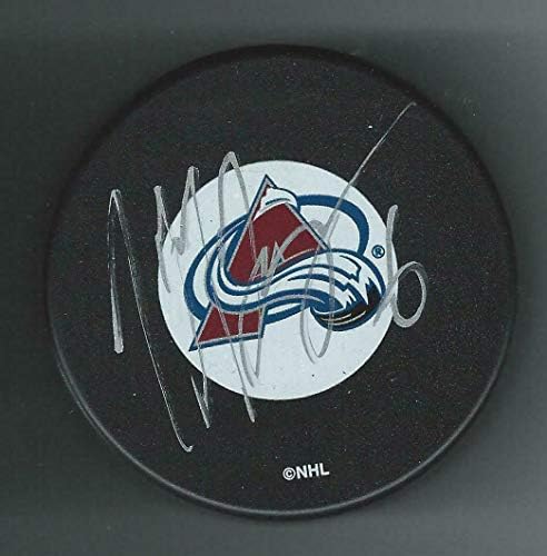 Джеф Фингер Подписа шайбата Колорадо Аваланш - за Миене на НХЛ с автограф