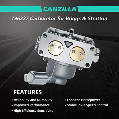 Карбуратор CANZILLA 796227 за двигател Briggs & Stratton V-Twin, Подмяна на съдържание на въглехидрати с подложка за косачки за трева