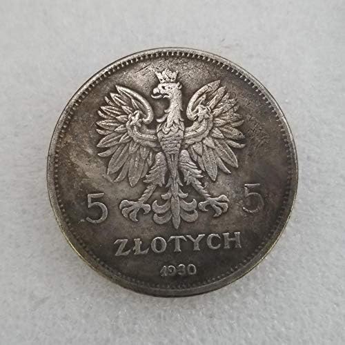 Професия Полша 1930 Месинг, Сребро Стара Сребърна Монета за Спомен 2475Coin Колекция Възпоменателна Монета