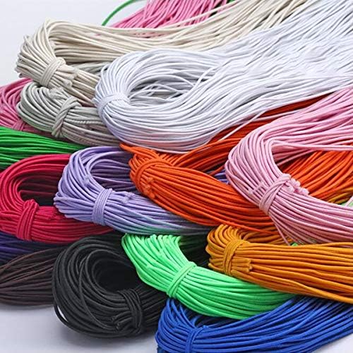 ECYC на 10 парцела от 1,5 мм, цветни кръгла гумена лента за коса, в голямо количество, еластична, въже, ластик, гумена лента за кръста,