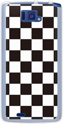 Флаг в клетка Втора кожа, черно x бяла (мек TPU прозрачен) / за МЕДИИ X N-04E / docomo DNC04E-TPCL-799-J231