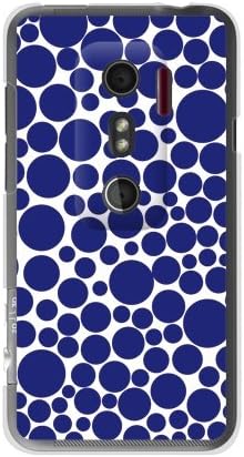 ВТОРА КОЖА Bubble Dot White x Navy (Прозрачен) /за HTC EVO 3D ISW12HT/au AHTEV3-PCCL-201-Y236