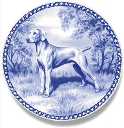 Порцеланова Чиния за кучета Weimaraner За всички Любители на Кучета Размер 7,61 инча