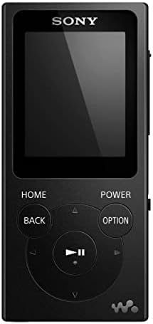 Аудио плейър Sony NW-E394 8GB Walkman (черен) комплект със слушалки Sony MDREX15LP Fashion Color серия EX (черни) (2 броя)