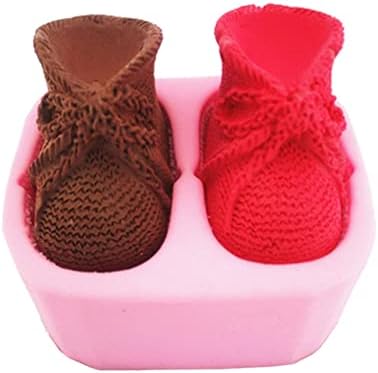 3D Вязаная Детски Обувки Силиконови Форми за празни приказки Инструмент За Печене на Торта, Украса Торта Sugarcraft САМ Мухъл Свещ Сапун