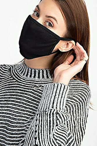 маска за лице от 3 опаковки, Направени в САЩ Маска от Памучна тъкан от Ликра Двупластова За Пране на Повторна Употреба, Дишаща Еластична,