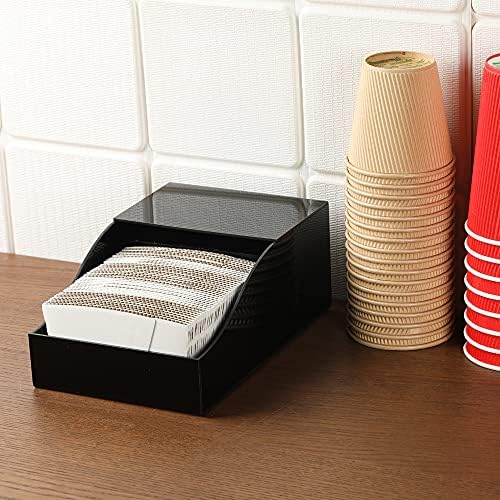 Странично Опаковка за кафе чаши Restpresso от Черен Акрил - 9 1/2 x 6 x 3 3/4 - 1 графинная кутия - Прибори за хранене
