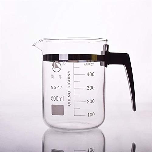 Лабораторен Стъклена чаша MOUNTAIN MEN ниска форма, с пластмасова дръжка, с Капацитет от 500 мл, Външен диаметър = 89 мм, височина =