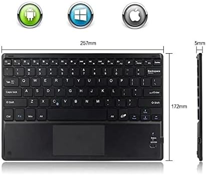 Клавиатурата на BoxWave, съвместима с Oppo A74 5G (Клавиатура от BoxWave) - Bluetooth клавиатура SlimKeys с трекпадом, Преносима клавиатура