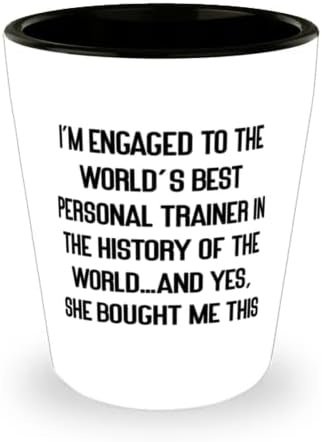 Аз съм сгодена за най-добър личен треньор в историята на света.и, чаша за младоженеца, Епична Младоженеца, Керамична чаша За