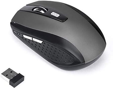 Безжична Детска мишката hudiemm0B, Ергономична мишка с USB приемник, за преносим КОМПЮТЪР, 1200 dpi, 2.4ghz, Сиво (7500)