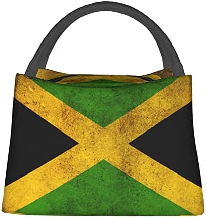 Evealyn Реколта чанта за обяд с принтом на знамето на Ямайка, Обяд-бокс, Преносима богат на функции Термоизоляционная чанта, Подходяща