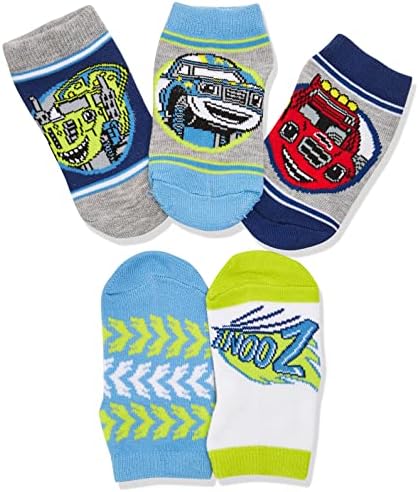 Ежедневни чорапи за момчета Nickelodeon boys Blaze & the Monster Machines, 5 опаковки, Лесно Разнообразни, обувки Размер 4-8 САЩ