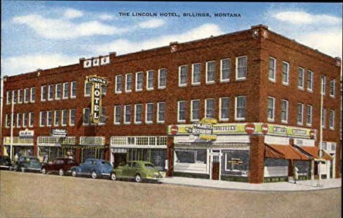 Хотел Lincoln Билингс, Монтана, Монтана Оригиналната Антични Картичка