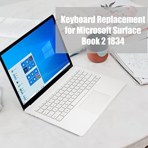 Клавиатура за Surface Book 2 1834, Преносим Офис клавиатура 13.5 инча, богат на функции за Подмяна на лаптоп клавиатура за Microsoft