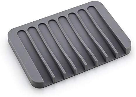 Силиконов Багажник за сапун HFGN Кутия за сапуни Кутия за сапун, препарат за съдове капково Рафтове За Съхранение на Мастни сапуни Сив