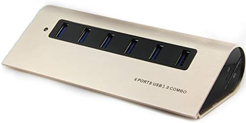 WJCCY 6-портов хъб USB3.0 One Point Six USB2.0/3.0 Зарядно устройство за компютър, лаптоп, U-диск, Многопортовый сплитер (черен цвят)