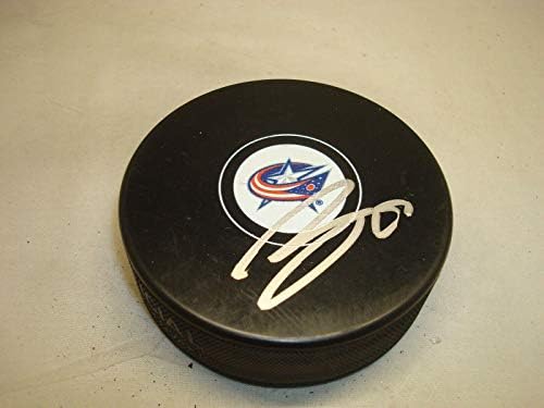 Хокейна шайба с автограф на Райън Мъри Кълъмбъс Блу Джакетс 1A - за Миене на НХЛ с автограф