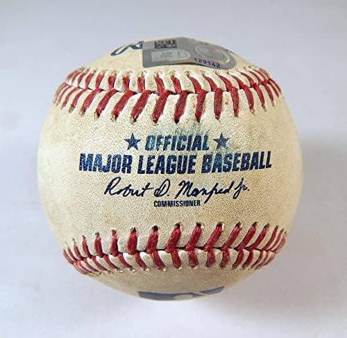 2022 Тексас Рейнджърс Маями Марлинс В играта е Използван Бял бейзбол Ото Ливайн Диас ИЗКУСТВЕНА - В Играта се Използват и Бейзболни Топки
