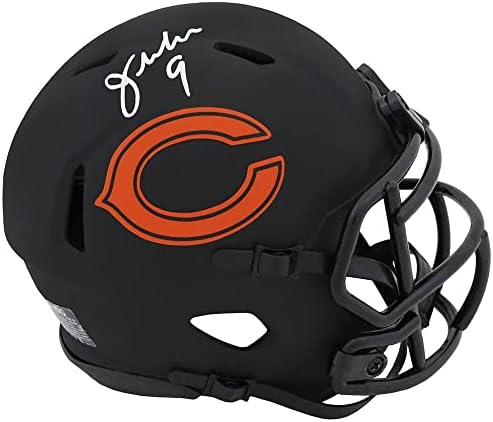 Джим Макмеън подписа мини-каска Chicago Bears Eclipse Black Matte Riddell Speed Mini Helmet - мини-каски NFL с автограф