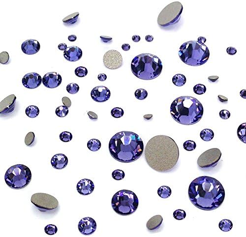 Tanzanite (539) лилаво 144 бр Кристал Swarovski 2058/2088 с плоска повърхност лилави кристали за дизайн на ноктите с различни размери