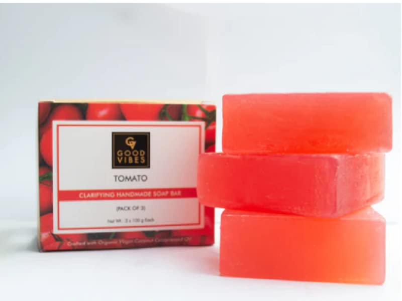 Освежаващо почистващо Веганское ръчно изработени сапуни CHIRAG ЕХТ Tomato (3 опаковки) по 100 г Всяка