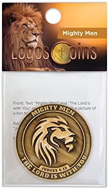 Монета, Бъди силен и смел Лъв, Комплект от 3 монети от джоба на ученичеството Силни neveq за изучаване на Библията, Монета се отнасят