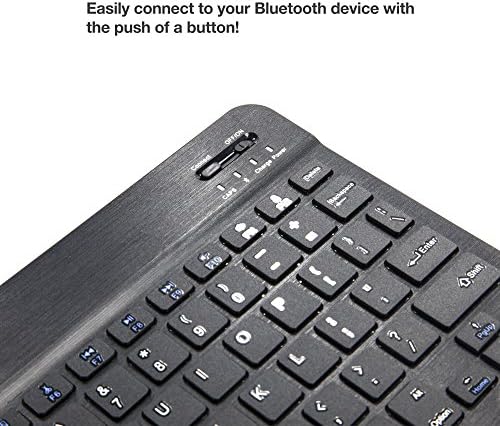 Клавиатурата на BoxWave, съвместима с Micromax в 2b - Клавиатура SlimKeys Bluetooth, Преносима клавиатура с вградени команди за Micromax