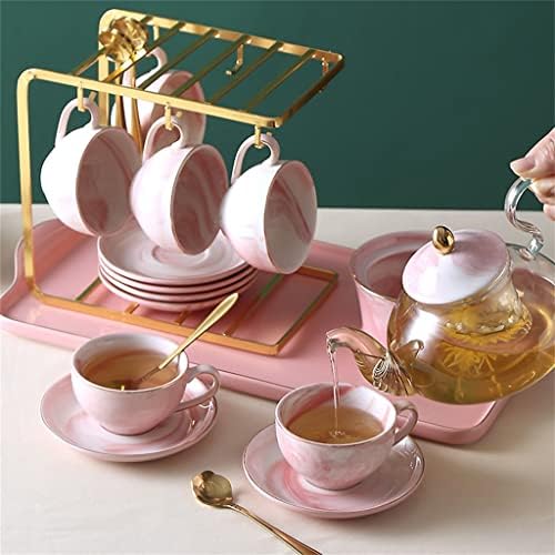Вкусен Чай в скандинавски Стил, сварен чай, плодове, Чаена чаша, цвете кана, комплект, Английски следобеден чай, чай комплект Стъклена