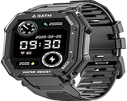 Умен часовник Ronton за мъже и жени - Водоустойчив фитнес часовник 3ATM за iPhone, базирани на Android със сензор за сърдечния ритъм
