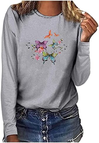 Есенно-Годишният Топ, Дамски Дрехи с Дълъг Ръкав 2023, Памучен Блуза с Кръгло Деколте и Графичен Дизайн на Тениска за Момичета S7 S7