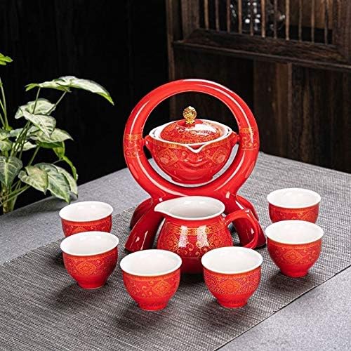 TWDYC Полуавтоматични Чай Комплект за Шлайфане на Керамичен камък, творчески Чай Кунг-фу от Чаено Сервиза, за да проверите За Творческа