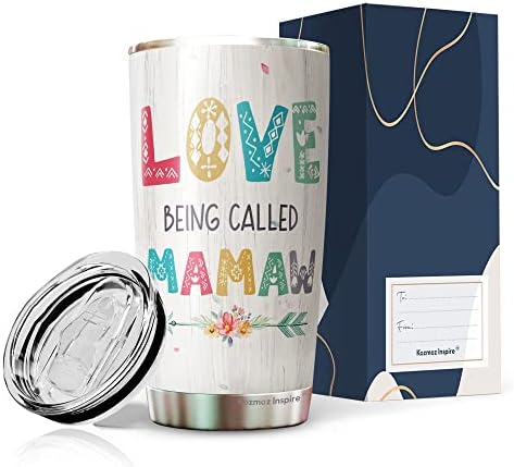 Kozmoz Inspire Обичам, Когато Ме наричат Mamaw Coffee Tumbler 20oz - Подаръци за жени, Баба чаша Кафе, Подаръци за Деня На майката -