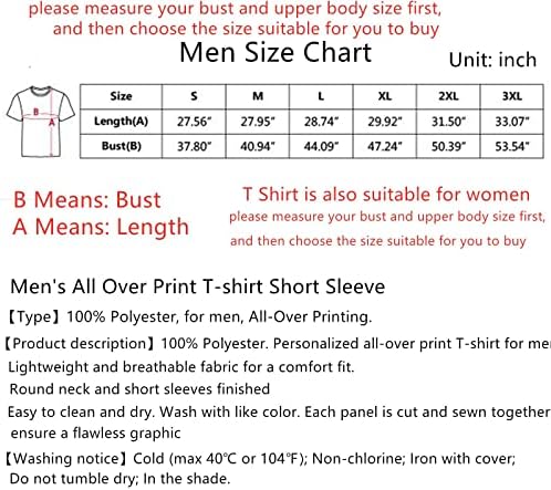 Летни Тениски за Мъже, Тениски от Полиестер С Принтом По Цялото Тяло, Ризи с Къс Ръкав, Потници S-3XL