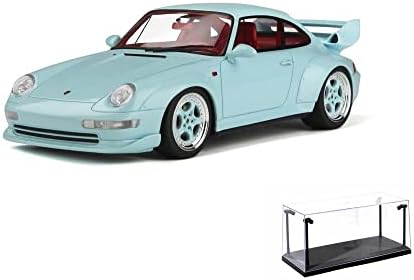 Автомобил, произведен под налягане, led витрина - 1996 Porsche 911 (993) GT Coupe, Coppa Флорио Blue GT Spirit GT860 - Кола от катран