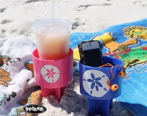 Комплект от 2 Цветни плажни притежателите на напитки Spiker