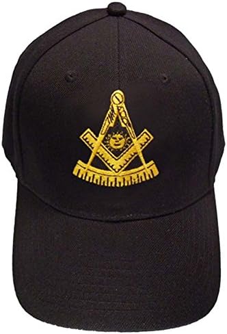 Бейзболна шапка на масона - Черна Шапка със Златен Символ на масонского Майстор на Миналата