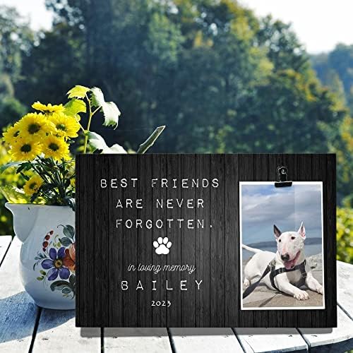 Най-добрите приятели никога не са забравени, В любов памет куче ТЕРИЕР Персонални Рамка За Клип В Памет на Кучето, Подарък За Съпричастността на Кучето, Подарък За С